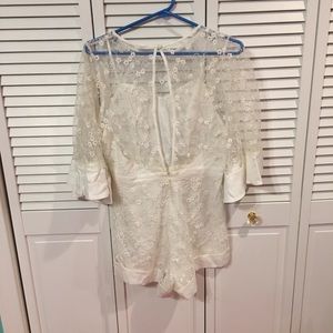 Lace / mesh romper